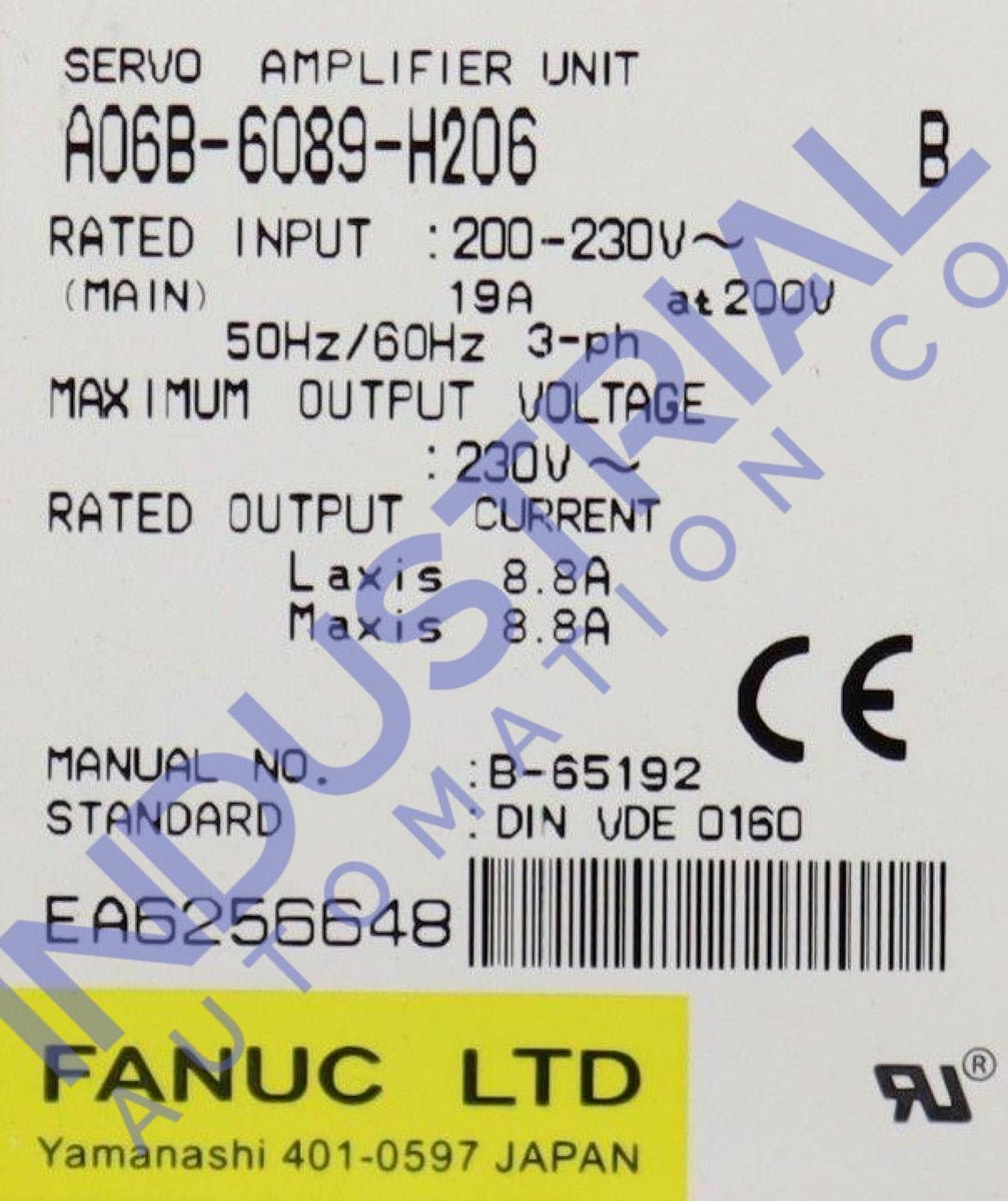 A06B-6089-H206 | Purchase FANUC A06B-6089-H206 Servo Drive