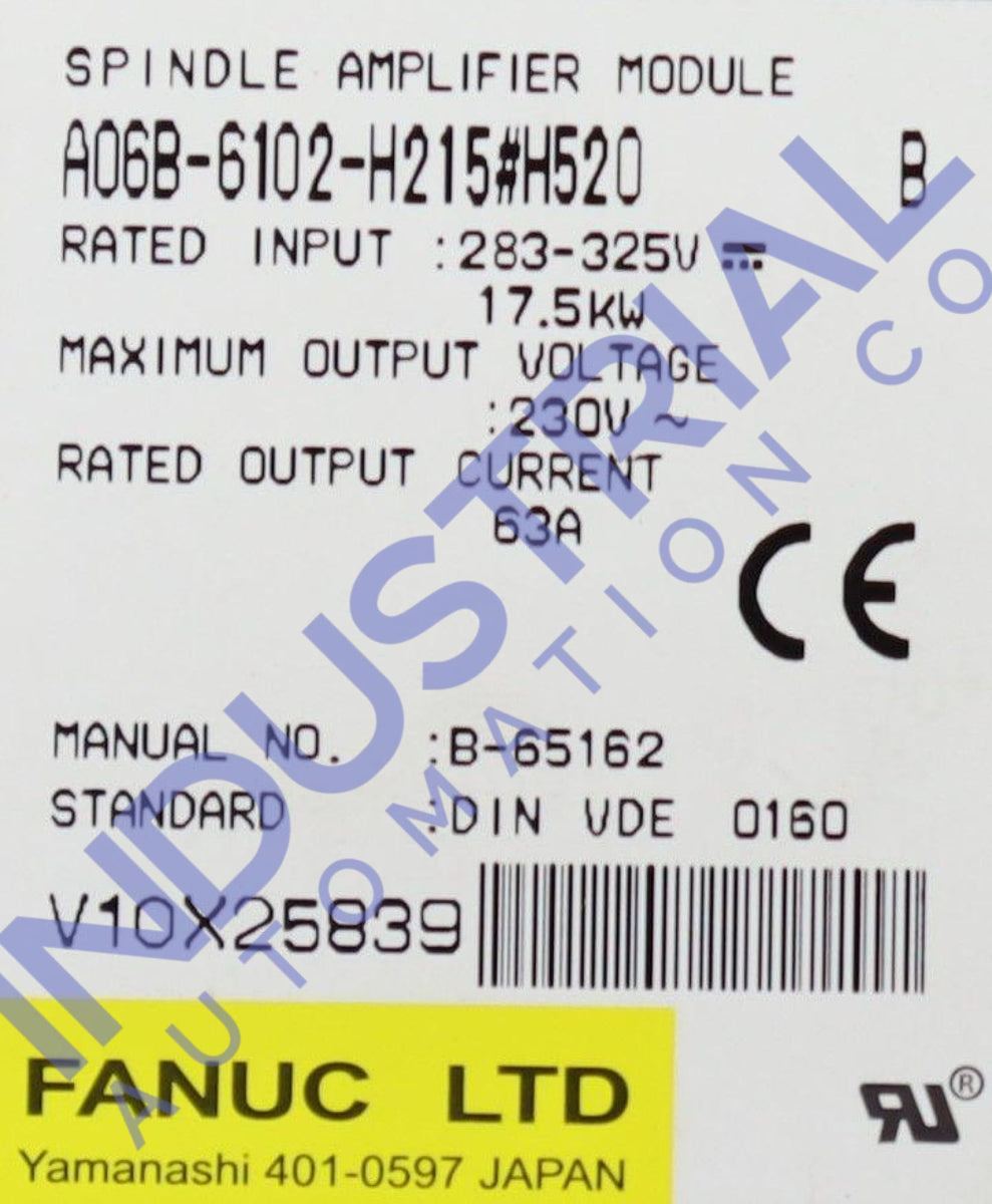 Hページ　8af FANUC A06B-6102-H215#H520 Spindle Amplifier Module
