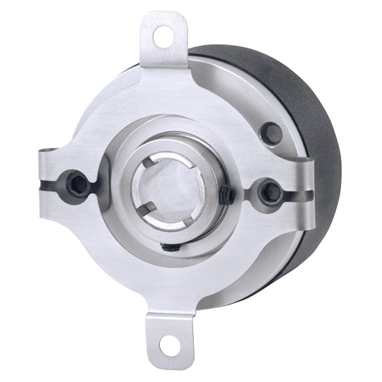 Model 15H Accu-Coder, Blind hollow-bore incremental rotary encoder, 1/4 in (0.250") bore, 1.812 in two-hole flex, 10 CPR