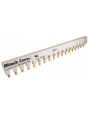 Altech 2P16UL3/18 Busbar,2 Phase, 115A/480VAC