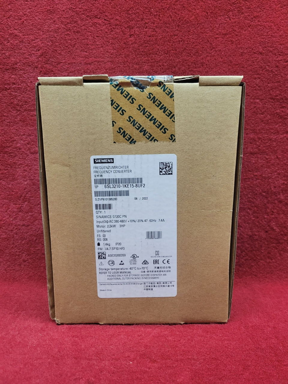 Siemens 6Sl3210-1Ke15-8Uf2