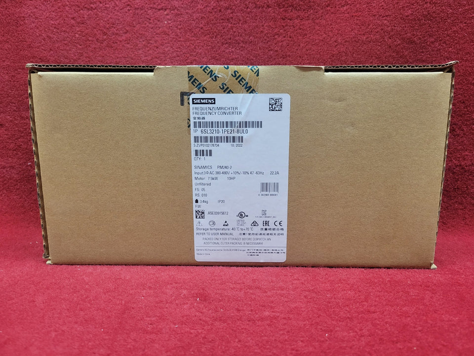 Siemens 6Sl3210-1Pe21-8Ul0