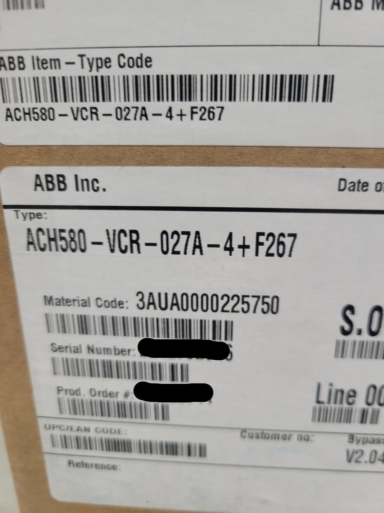 Abb Ach580-Vcr-027A-4 + F267