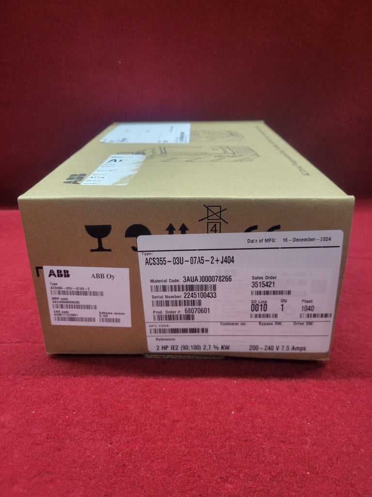 ABB ACS355-03U-07A5-2 + J404 New