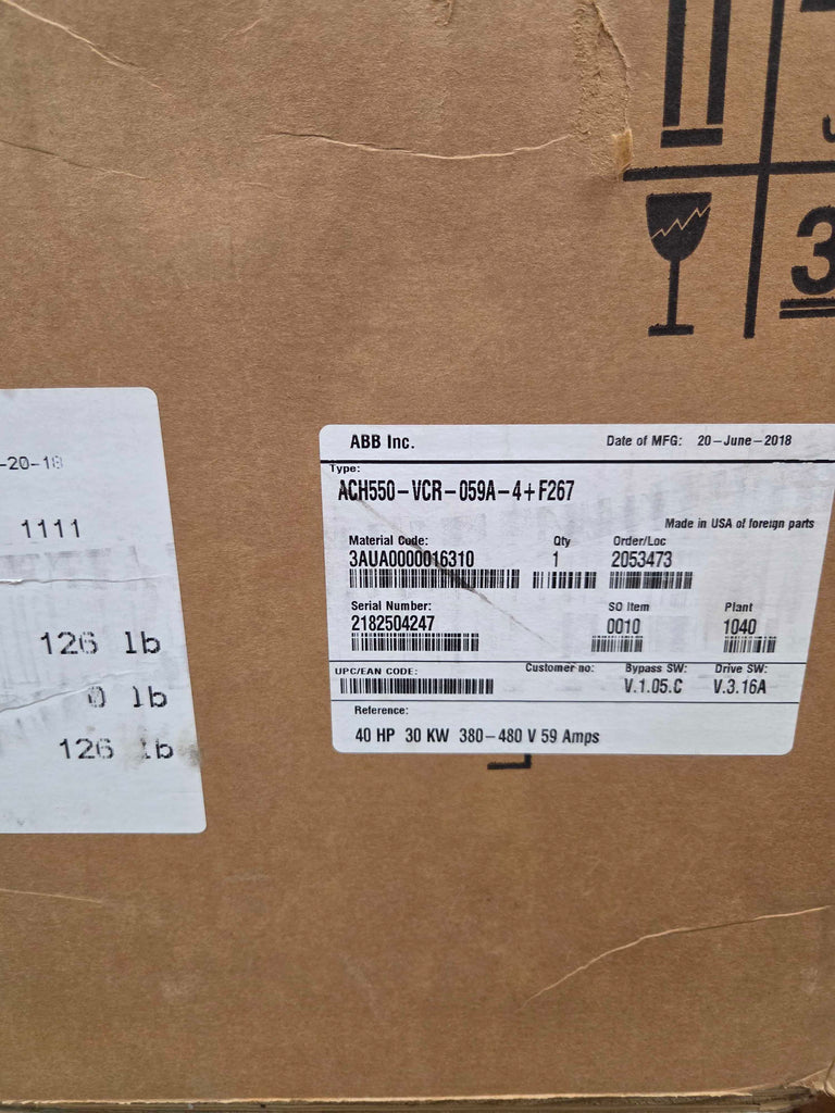 ABB ACH550-VCR-059A-4 + F267 - New