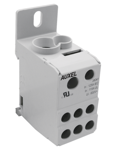 Altech 38041 bloc de distribution 1 pôle, 115 A - Lot de 9