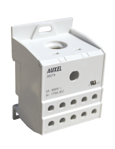Altech 38076 1pôledist.Noir115A,Entrée:1x8-2AWG - Pack de 4