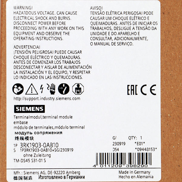 Siemens 3RK1903-0AB10