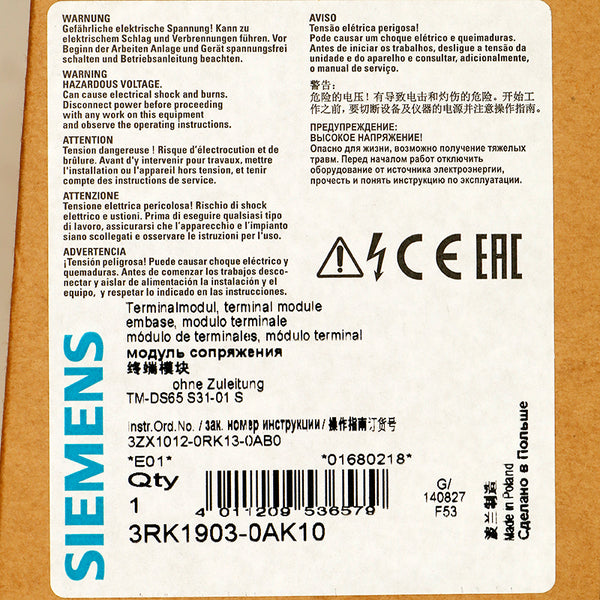 Siemens 3RK1903-0AK10