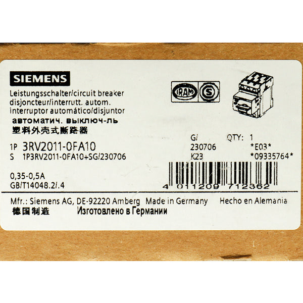 Siemens 3RV2011-0FA10