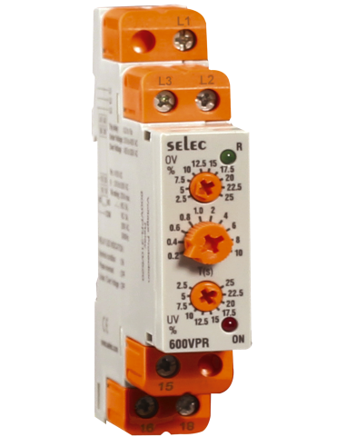 Relais de protection analogique tension/phase Altech 600VPR-170/290-CU, unipolaire - Lot de 4