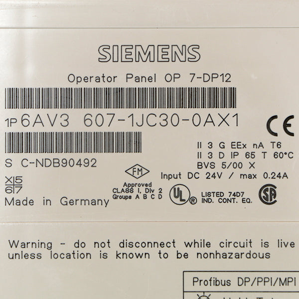Siemens 6AV3607-1JC30-0AX1