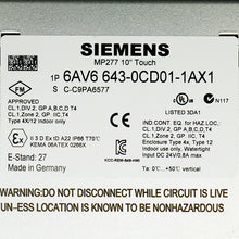 Load image into Gallery viewer, Siemens 6AV6643-0CD01-1AX1