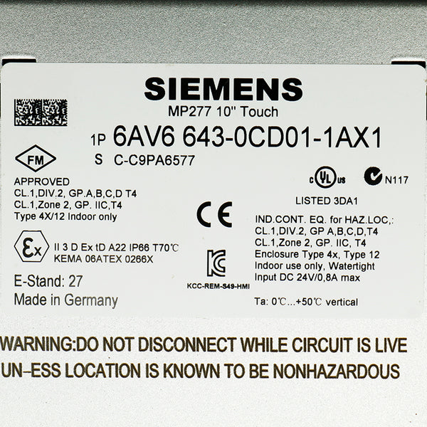 Siemens 6AV6643-0CD01-1AX1