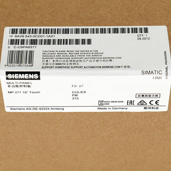 Siemens 6AV6643-0CD01-1AX1