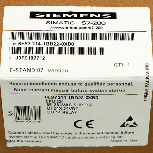 Siemens 6ES7214-1BD22-0XB0
