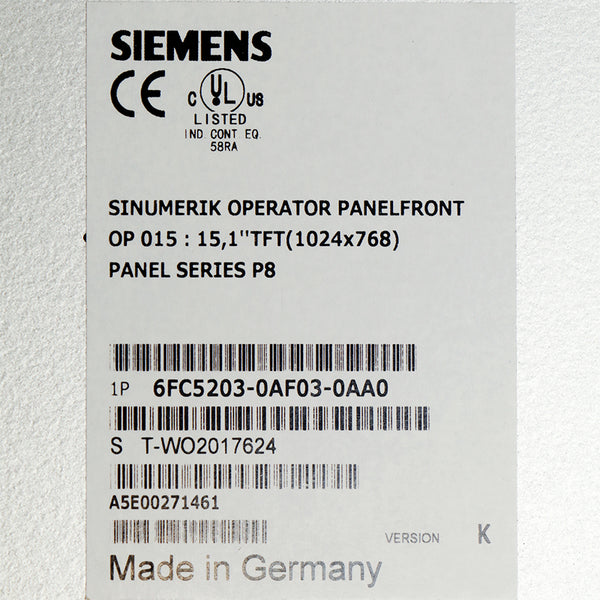 Siemens 6FC5203-0AF03-0AA0