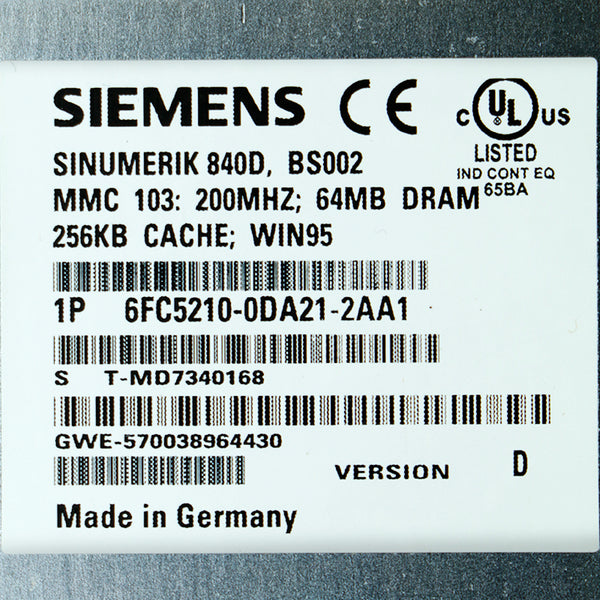 Siemens 6FC5210-0DA21-2AA1