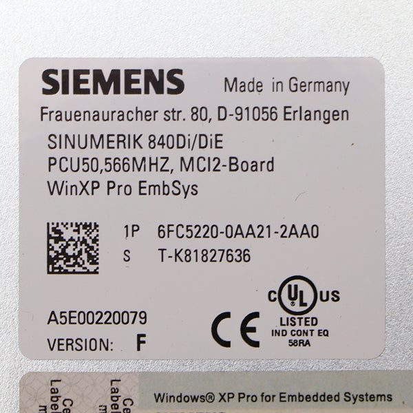 Siemens 6FC5220-0AA21-2AA0