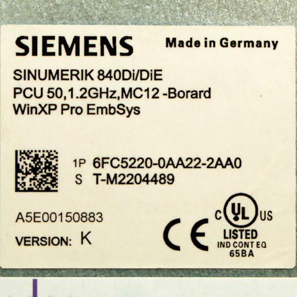 Siemens 6FC5220-0AA22-2AA0