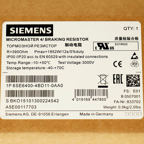Siemens 6SE6400-4BD11-0AA0