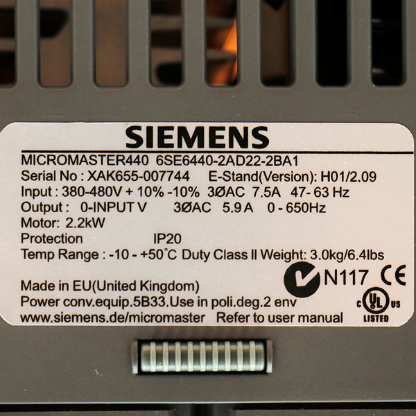 Siemens 6SE6440-2AD22-2BA1