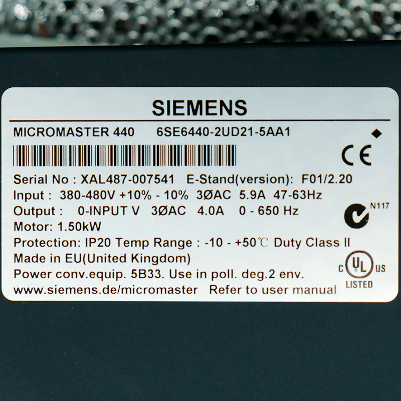 Siemens 6SE6440-2UD21-5AA1
