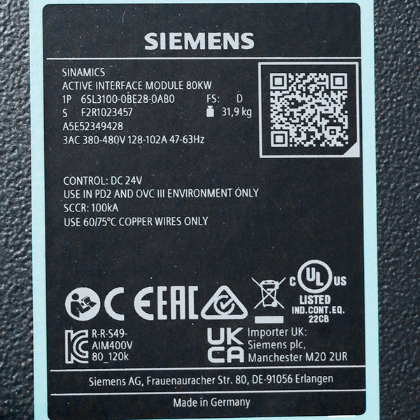 Siemens 6SL3100-0BE28-0AB0