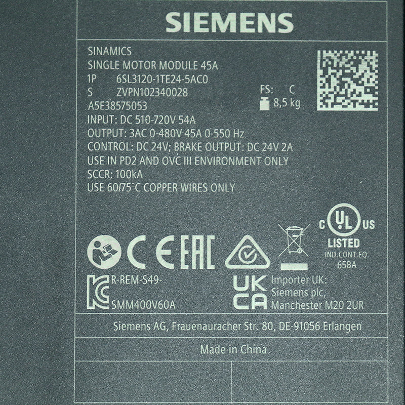 Siemens 6SL3120-1TE24-5AC0