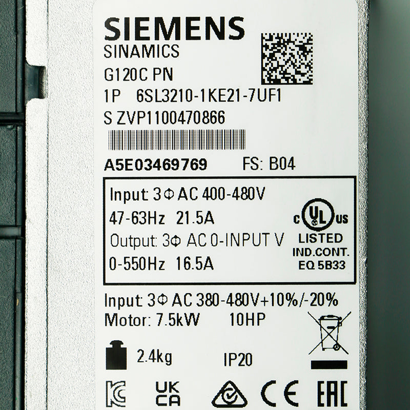 Siemens 6SL3210-1KE21-7UF1