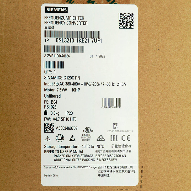 Siemens 6SL3210-1KE21-7UF1