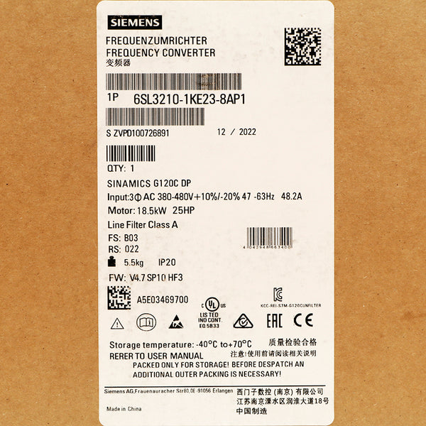 Siemens 6SL3210-1KE23-8AP1