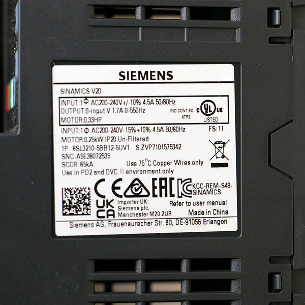 Siemens 6SL3210-5BB12-5UV1