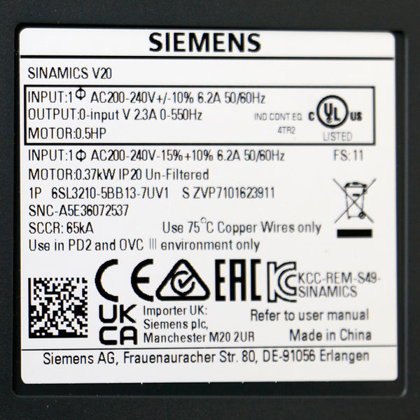 Siemens 6SL3210-5BB13-7UV1