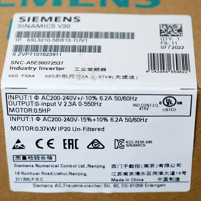 Siemens 6SL3210-5BB13-7UV1