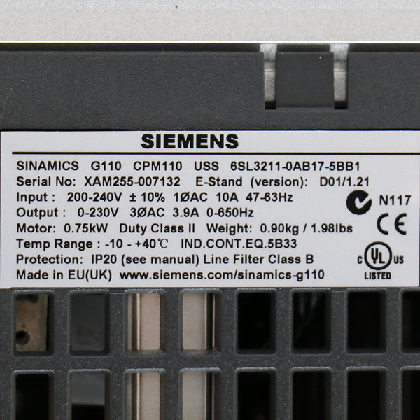 Siemens 6SL3211-0AB17-5BB1