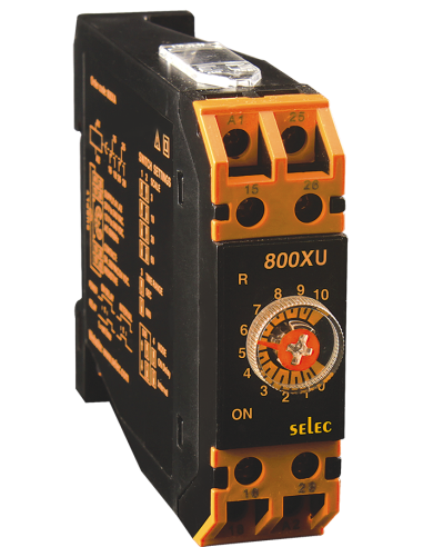 Altech 800XU-CU Minuteur analogique DPDT 22,5 mm à temporisation/intervalle - Lot de 4