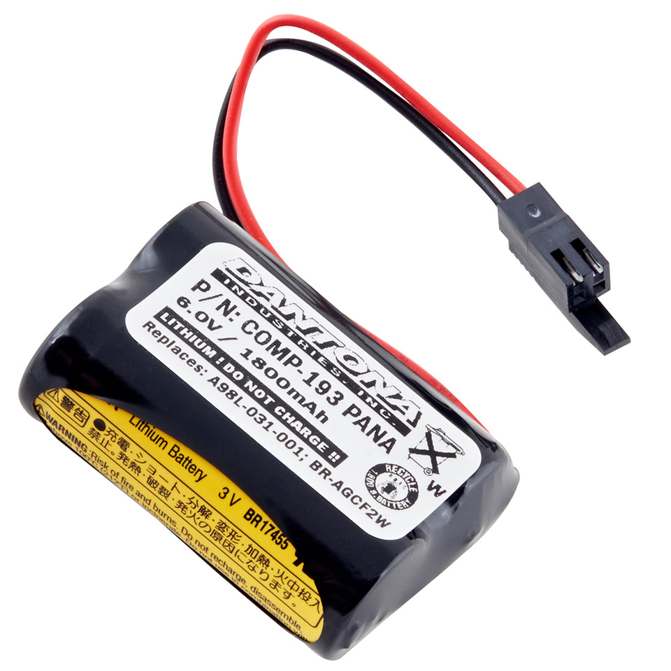 Replacement Battery for the Panasonic BR-AGCF2W - 6V 1800mAh Lithium