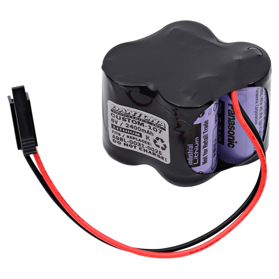 Replacement Battery for the GE Fanuc A98L-0031-0025 - 6V 2900mAh Lithium