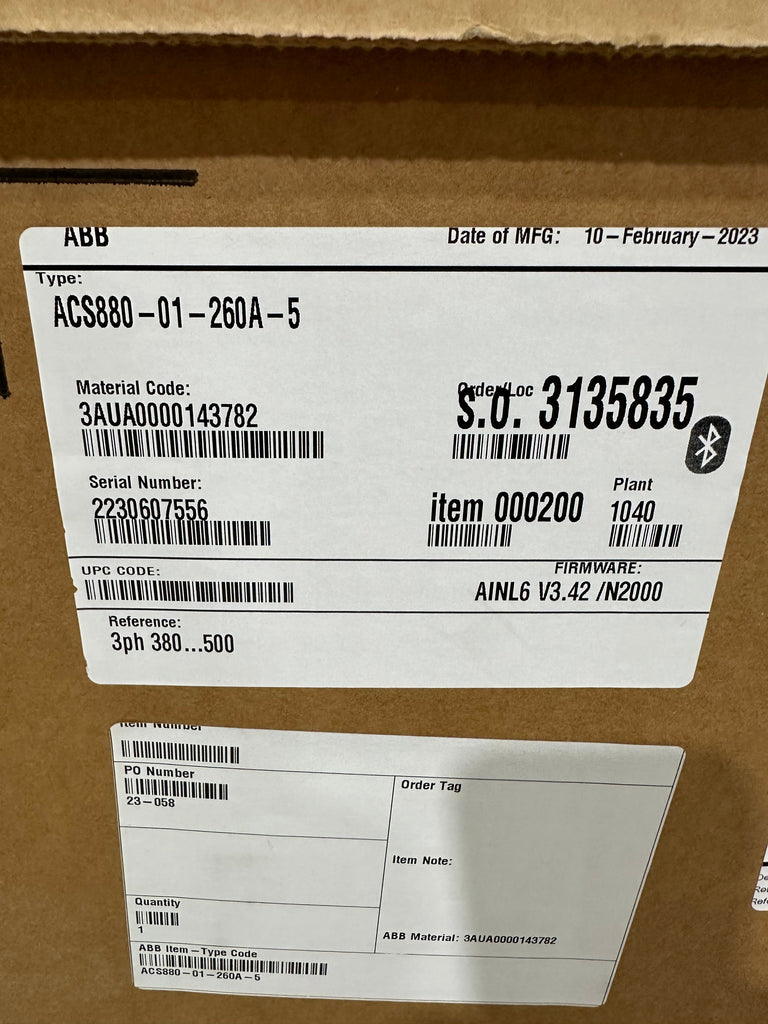 Abb Acs880-01-260A-5 Adjustable Frequency Ac Drive