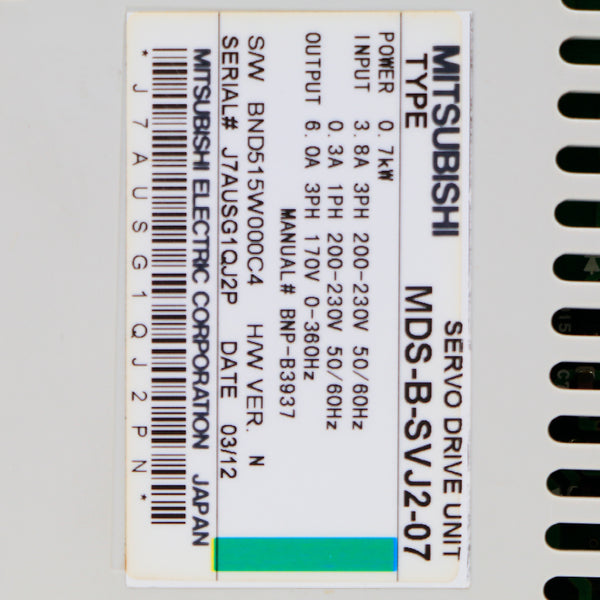 Mitsubishi MDS-B-SVJ2-07