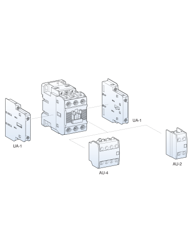 Altech UA-4-40 MC Interrupteur auxiliaire 22AF-150AF - Lot de 9
