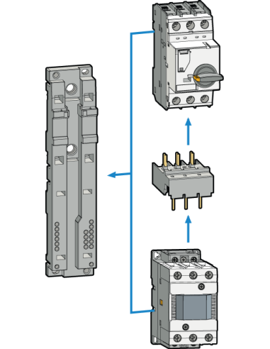 Altech DA-32HD Adaptateur direct, contacteur CC - Lot de 25
