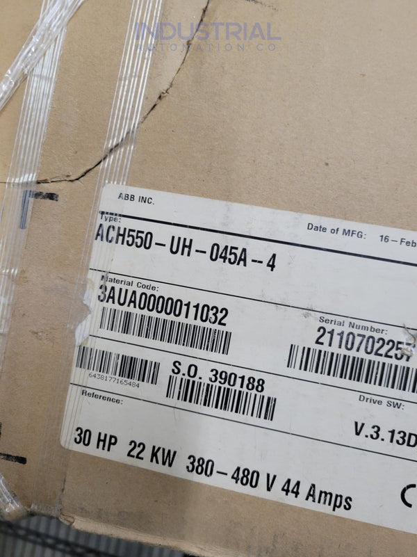 ABB ACH550-UH-045A-4 - New Surplus - Adjustable Frequency AC Drive