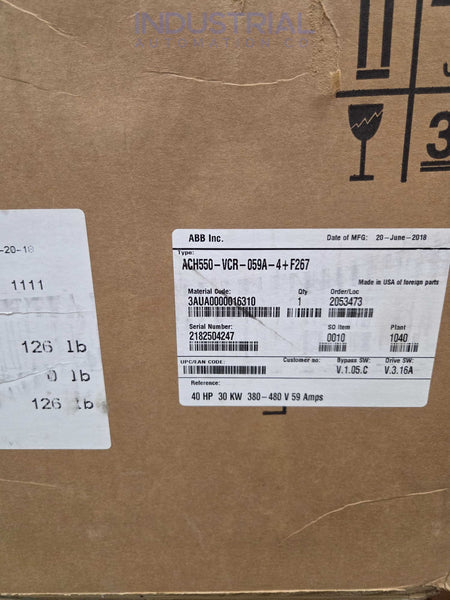 ABB ACH550-VCR-059A-4 + F267 - New