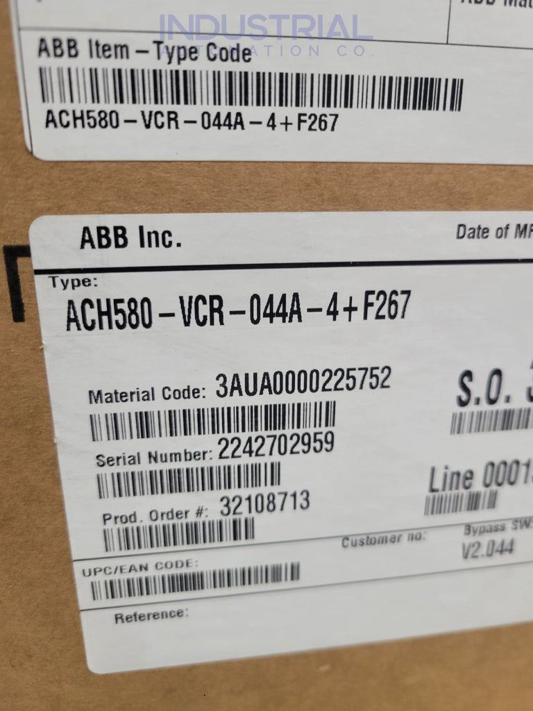 Abb Ach580-Vcr-044A-4 + F267 Adjustable Frequency Ac Drive