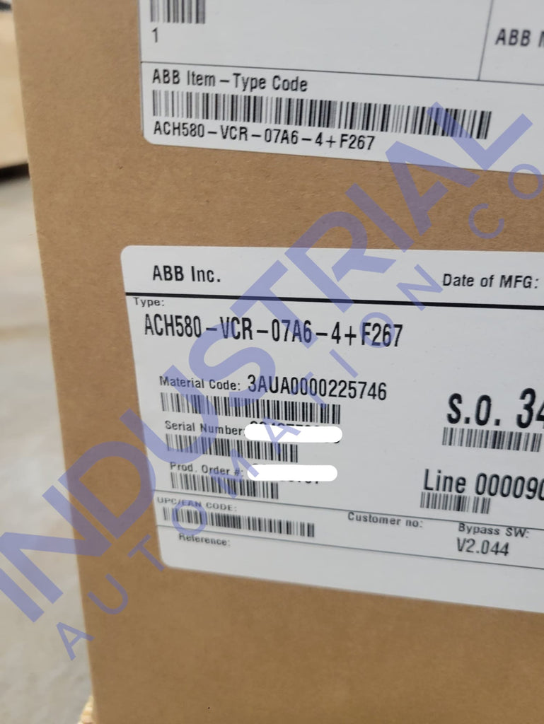 Abb Ach580-Vcr-07A6-4 + F267 Adjustable Frequency Ac Drive