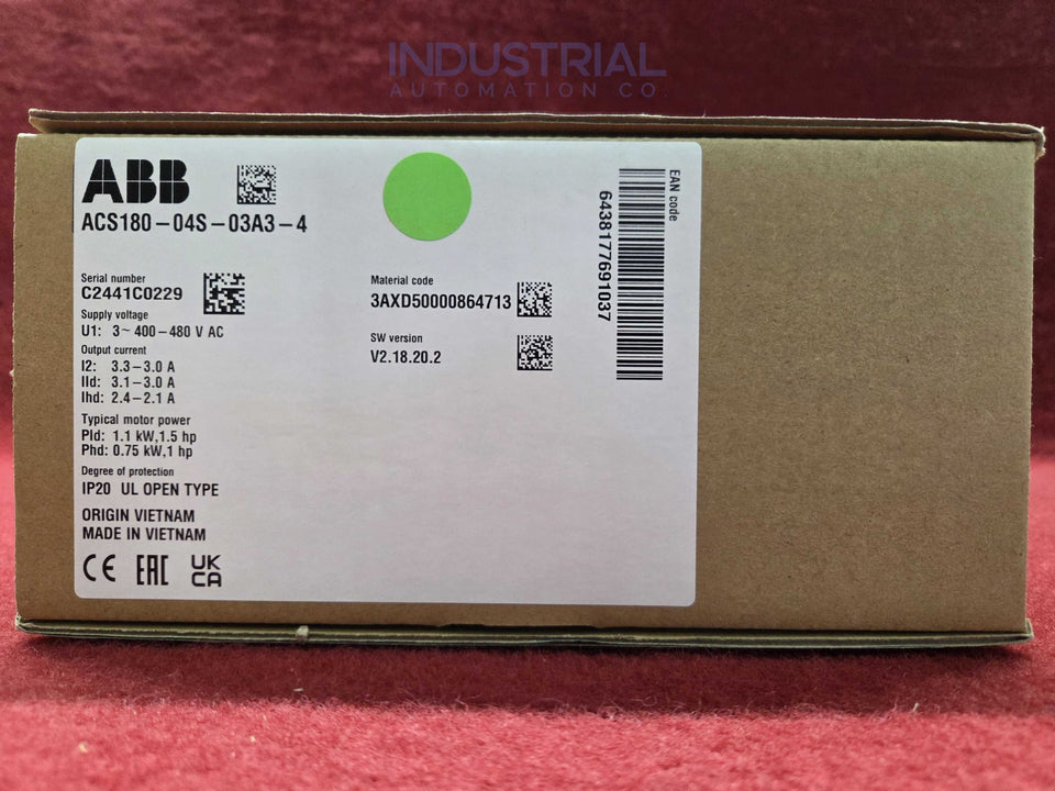 ABB ACS180-04S-03A3-4 New