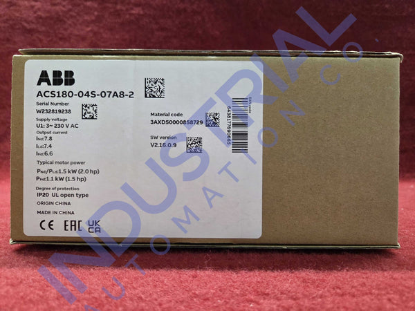ABB ACS180-04S-07A8-2 New