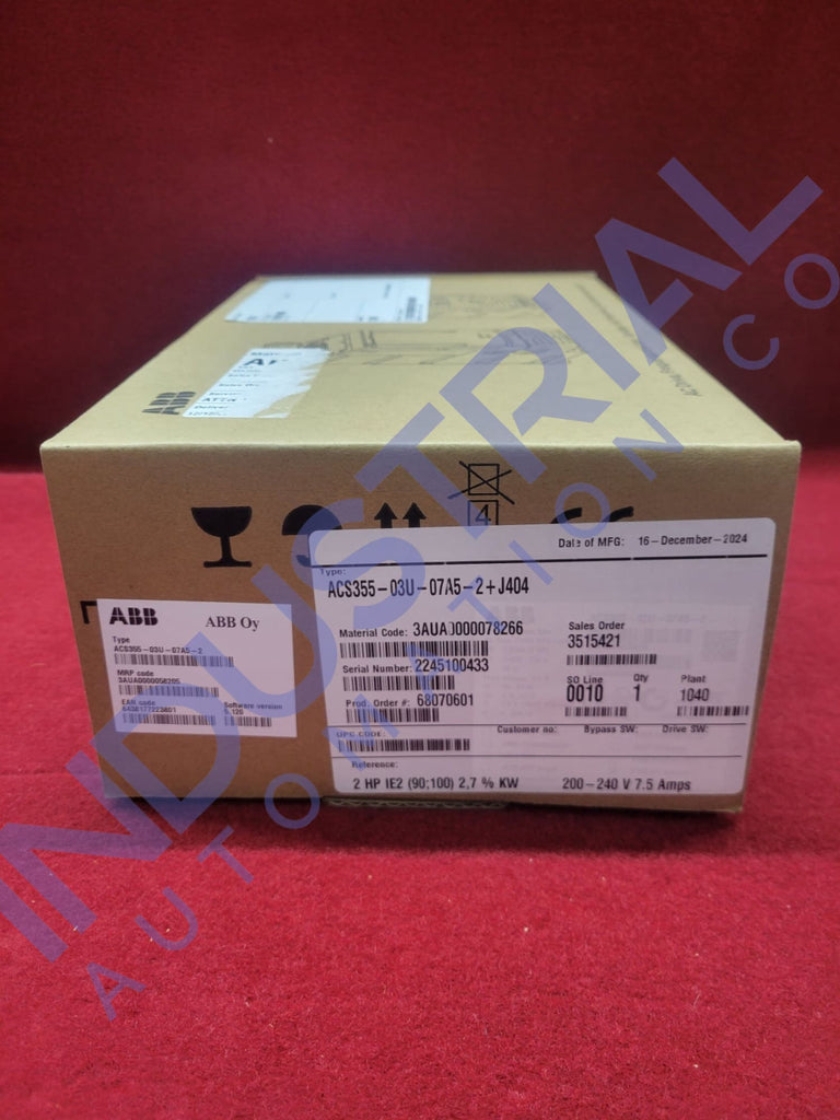 ABB ACS355-03U-07A5-2 + J404 New